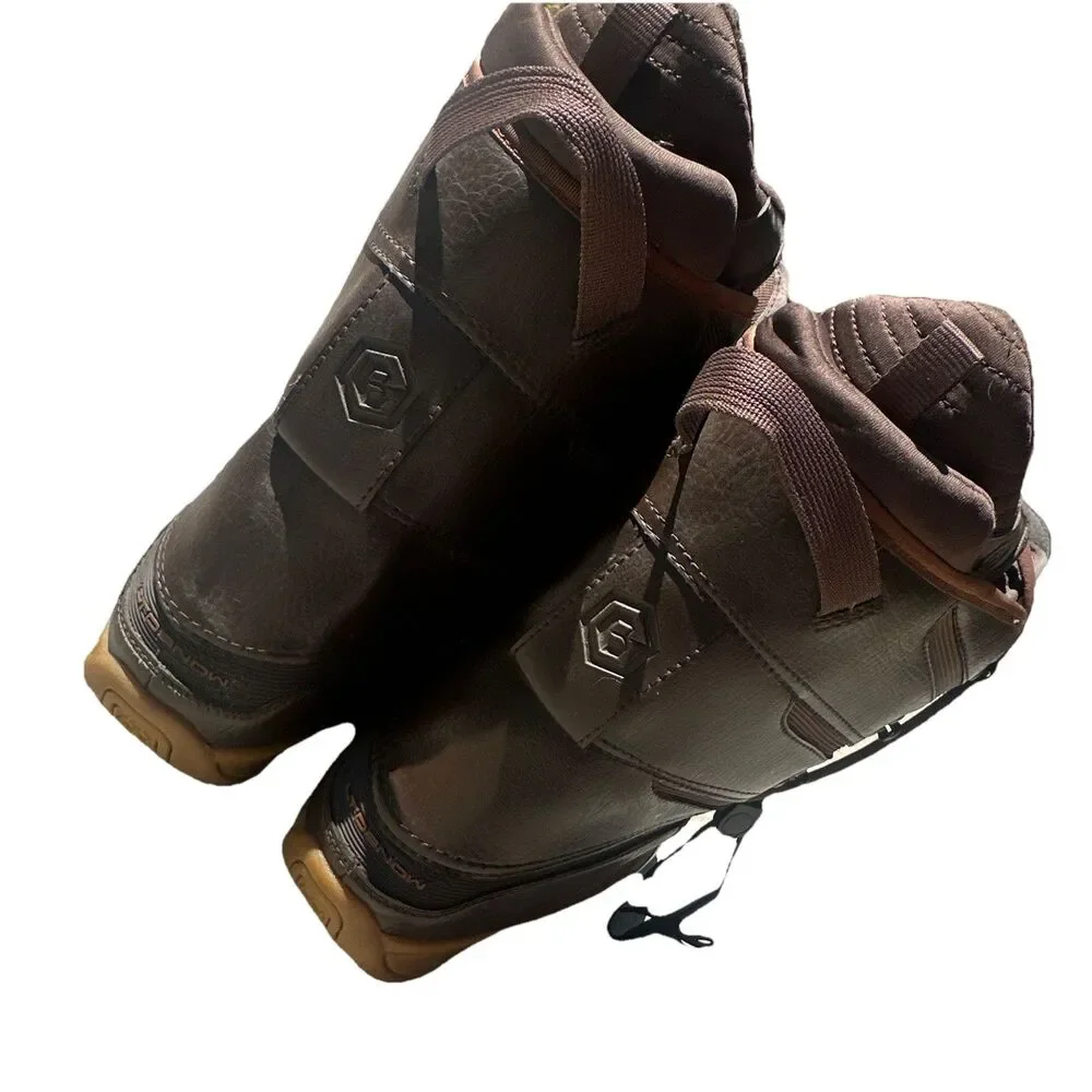 LTD Snowboard Boots Mens Size 10 Brown Black Lace Up Medium Flex Winter